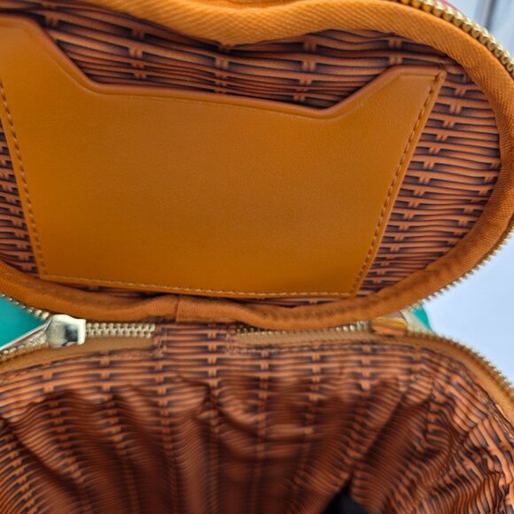 Loungefly Floral Butterfly Wicker Basket Crossbody Bag Roses NWT - Picture 6 of 7